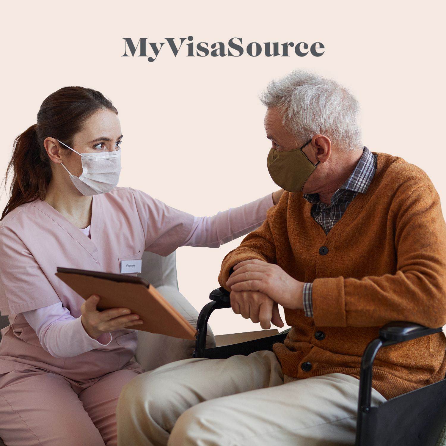 caregiver helping an elderly patient my visa source