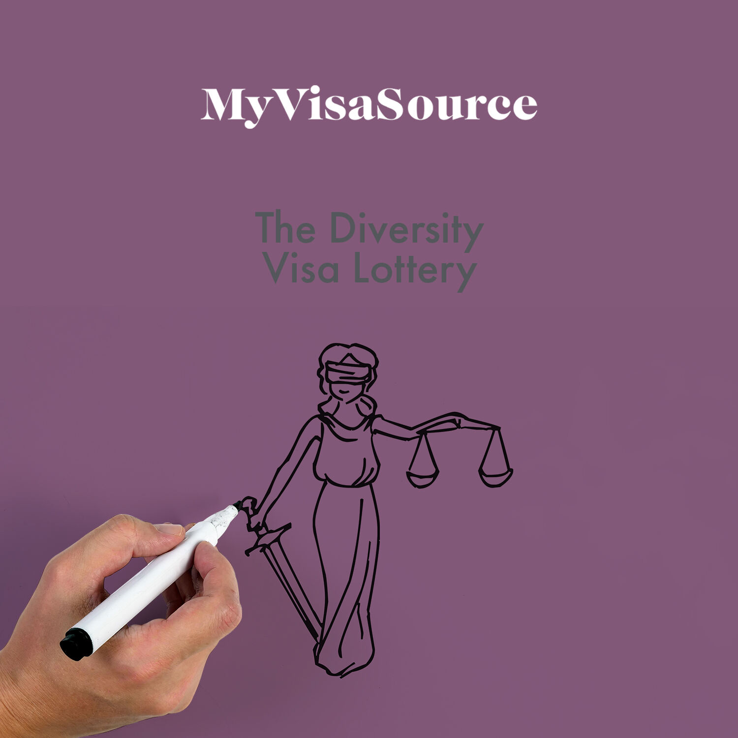 diversity visa lottery written above drawing of lady liberty my visa source