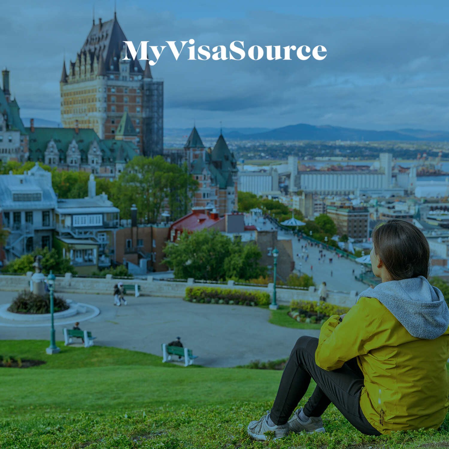 wide picture of an old castle in quebec city my visa source